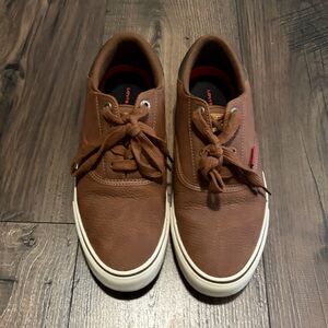 Levi's Men's Brown Sneakers with White Sole